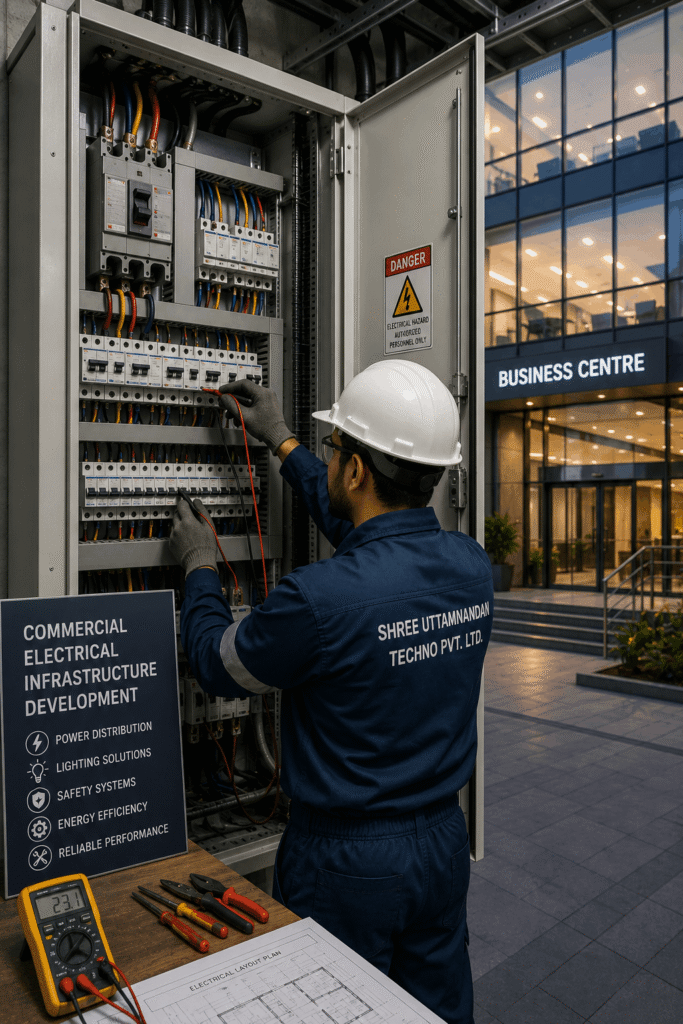 Electrical technician at work in a panel (1)